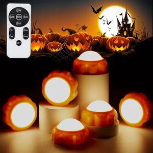 Halloween Pumpkin Lights, LED Pumpkin Lights with Remote and Timer,Jack-O-Lantern Light for Halloween Decor,Battery Operated, Bright Flickering Flameless Candle Set Orange Color Halloween Pumpkin Lights, LED Pumpkin Lights with Remote and Timer,Jack-O-Lantern Light for Halloween Decor,Battery Operated, Bright Flickering Flameless Candle Set Orange Color