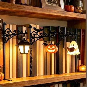 Library Lantern Bookshelf Lamp, Ghost Bookshelf Lantern with Warm LED Nightlight, Mini Nook Light for Bookshelf, Table Desk Pumpkin Luminaire, Halloween Bookshelf Decor for Book Lovers Library Lantern Bookshelf Lamp, Ghost Bookshelf Lantern with Warm LED Nightlight, Mini Nook Light for Bookshelf, Table Desk Pumpkin Luminaire, Halloween Bookshelf Decor for Book Lovers