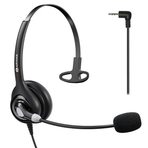 Cordless Phone Headset for Landline Phone, 2.5mm Jack Telephone Headset with Noise-Cancelling Mic & Volume Control, Wired Headset Compatible with Panasonic AT&T Vtech Uniden Cordless Phone Headset for Landline Phone, 2.5mm Jack Telephone Headset with Noise-Cancelling Mic & Volume Control, Wired Headset Compatible with Panasonic AT&T Vtech Uniden