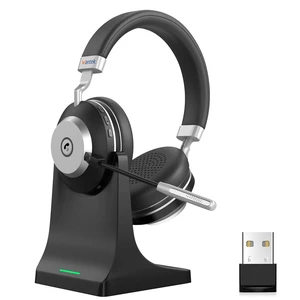 Wireless Headset with Mic for Work, Bluetooth Headset with Microphone (AI Noise Cancelling), 60 Hours Woktime Wireless Headphone for Work from Home/Call Center/Office/PC/Laptop/Computer/Zoom/Teams Wireless Headset with Mic for Work, Bluetooth Headset with Microphone (AI Noise Cancelling), 60 Hours Woktime Wireless Headphone for Work from Home/Call Center/Office/PC/Laptop/Computer/Zoom/Teams