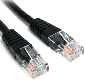 2ft Cat5e Snagless Ethernet Cable, PoE, Black (M45PATCH2BK) | Gold-plated RJ45, Patch Cable, Ethernet Cord, Short Network, 24AWG copper, Molded, 5Gbps 2ft Cat5e Snagless Ethernet Cable, PoE, Black (M45PATCH2BK) | Gold-plated RJ45, Patch Cable, Ethernet Cord, Short Network, 24AWG copper, Molded, 5Gbps