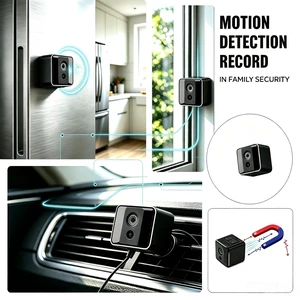 Mini Small Nanny Cam with Night Vision, Portable Body Cam, Surveillance Cameras for Home Security Indoor/Outdoor No WiFi Needed Mini Small Nanny Cam with Night Vision, Portable Body Cam, Surveillance Cameras for Home Security Indoor/Outdoor No WiFi Needed