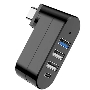 4-Port USB C Hub Rotatable 90/180 for MacBook iMac Surface | Rotatable 90/180 fits tight spaces, 1x USB 3.0 + 2x USB 2.0 + 1x USB-C, Plug and play, For MacBook/iMac/Surface, Not for car 4-Port USB C Hub Rotatable 90/180 for MacBook iMac Surface | Rotatable 90/180 fits tight spaces, 1x USB 3.0 + 2x USB 2.0 + 1x USB-C, Plug and play, For MacBook/iMac/Surface, Not for car
