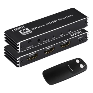 8K HDMI 2.1 Switch, HDMI 2.1 Switcher 2 in 1 Out, Supports 8K@60Hz, 4K@144Hz, 4K@120Hz, 1080P@240Hz, HDCP 2.3, HDR, 3D, Dolby Compatible with PS5 Xbox Blu-Ray Player etc 8K HDMI 2.1 Switch, HDMI 2.1 Switcher 2 in 1 Out, Supports 8K@60Hz, 4K@144Hz, 4K@120Hz, 1080P@240Hz, HDCP 2.3, HDR, 3D, Dolby Compatible with PS5 Xbox Blu-Ray Player etc