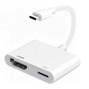 USB C to HDMI Adapter for iPhone 17/16/15 to TV, 4K@60Hz Type C Digital AV Adapter Sync Screen Connector Cable with 100W Fast Charging Port for iPhone 15/16/17 /iPad/MacBook to HDTV Projector Monitor USB C to HDMI Adapter for iPhone 17/16/15 to TV, 4K@60Hz Type C Digital AV Adapter Sync Screen Connector Cable with 100W Fast Charging Port for iPhone 15/16/17 /iPad/MacBook to HDTV Projector Monitor