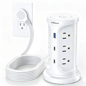 Power Strip Tower with Surge Protection, 5Sided Multi Plug, 6FT | 12 WidelySpaced AC Outlets & 3 USB(2 USBC), Charging Station for Dorm Home Office Power Strip Tower with Surge Protection, 5Sided Multi Plug, 6FT | 12 WidelySpaced AC Outlets & 3 USB(2 USBC), Charging Station for Dorm Home Office