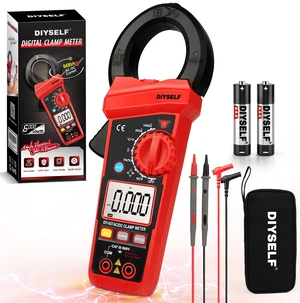 Clamp Meter, Digital Multimeter 6000 Counts, AC/DC Current &Voltage | Professional True RMS Tester with Auto-Ranging, Flashlight, Backlight, NCV, Diode, Capacitance, Resistance and Continuity Clamp Meter, Digital Multimeter 6000 Counts, AC/DC Current &Voltage | Professional True RMS Tester with Auto-Ranging, Flashlight, Backlight, NCV, Diode, Capacitance, Resistance and Continuity