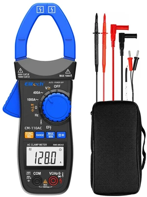 CM-110AC Clamp Meter, AC Current 1000A, HVAC Multimeter | 1000A AC Current, 1000V AC/DC Voltage, True RMS Multimeter with NCV, Capacitance, Temperature & Frequency Measurement CM-110AC Clamp Meter, AC Current 1000A, HVAC Multimeter | 1000A AC Current, 1000V AC/DC Voltage, True RMS Multimeter with NCV, Capacitance, Temperature & Frequency Measurement