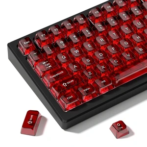 Clear keycaps Set,Translucent Keyboard keycaps,Jelly Key caps | Shine Through keycap Glossy,Transparent MDA Profile Custom keycaps for Mx Switches Mechanical Keyboard(115-keys,Dark Red) Clear keycaps Set,Translucent Keyboard keycaps,Jelly Key caps | Shine Through keycap Glossy,Transparent MDA Profile Custom keycaps for Mx Switches Mechanical Keyboard(115-keys,Dark Red)