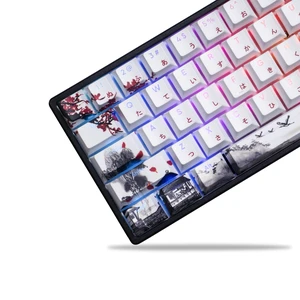 XVX PBT Japanese Keycaps, Shine Through White Keycap, Plum Blossom Custom Keycap Set 127 Keys, Doubleshot Key caps, Cherry Profile Keyboard Keycaps for Cherry Gateron MX Switches Mechanical Keyboards XVX PBT Japanese Keycaps, Shine Through White Keycap, Plum Blossom Custom Keycap Set 127 Keys, Doubleshot Key caps, Cherry Profile Keyboard Keycaps for Cherry Gateron MX Switches Mechanical Keyboards