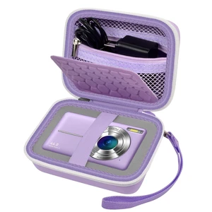 Digital Camera Case for Kodak PIXPRO FZ45 FZ55 for Travel, Purple | Fits Cameras up to 4.33 x 3.07 x 2.3 in, Pre-Cut Foam, Elastic Strap&Hand Strap, Mesh Pocket for Accessories, Case Only Digital Camera Case for Kodak PIXPRO FZ45 FZ55 for Travel, Purple | Fits Cameras up to 4.33 x 3.07 x 2.3 in, Pre-Cut Foam, Elastic Strap&Hand Strap, Mesh Pocket for Accessories, Case Only