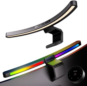 17.7'' Curved Monitor Light Bar RGB Backlight with Music Sync, Black | Gaming & Home Office, Ra95 Eye-Care, 23 RGB Effects, Touch & Remote Control, 1734" Curved & Flat Monitors, Webcam Compatible 17.7'' Curved Monitor Light Bar RGB Backlight with Music Sync, Black | Gaming & Home Office, Ra95 Eye-Care, 23 RGB Effects, Touch & Remote Control, 1734" Curved & Flat Monitors, Webcam Compatible