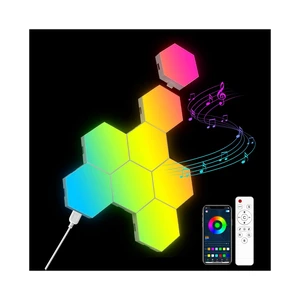 8 Pack Hexagon Lights Wall RGB Panel Hexagonal Gaming Led Lights | Room Decor Wall Lights Gifts for Men/Women Honeycomb Shape Panels Hexagon Gaming Led Lights for Bedroom Children 8 Pack Hexagon Lights Wall RGB Panel Hexagonal Gaming Led Lights | Room Decor Wall Lights Gifts for Men/Women Honeycomb Shape Panels Hexagon Gaming Led Lights for Bedroom Children