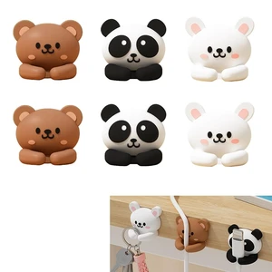 6pcs Cute Animal Cable Organizer Adorable Panda Rabbit Bear Shaped Cable Clips Desk Cable Management Cord Holder for Nightstand Headphones Chargers USB Cables 6pcs Cute Animal Cable Organizer Adorable Panda Rabbit Bear Shaped Cable Clips Desk Cable Management Cord Holder for Nightstand Headphones Chargers USB Cables