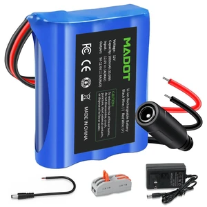 MADOT 2V 2800mAh Rechargeable Li-ion Battery Pack with Charger, Bare Leads Wire Lithium Replacement Batteries for DIY, RC Car, LED Light Strip, Power Tool Accessories & 12V Devices MADOT 2V 2800mAh Rechargeable Li-ion Battery Pack with Charger, Bare Leads Wire Lithium Replacement Batteries for DIY, RC Car, LED Light Strip, Power Tool Accessories & 12V Devices