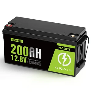 MADOT 12V 200Ah LiFePO4 Lithium Battery Built-in BMS 15000+ Deep Cycle 2560Wh Low Temp Protection Lithium Batteries for RV Camping Marine Solar Trolling Motors Off-Grid MADOT 12V 200Ah LiFePO4 Lithium Battery Built-in BMS 15000+ Deep Cycle 2560Wh Low Temp Protection Lithium Batteries for RV Camping Marine Solar Trolling Motors Off-Grid