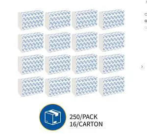 Genuine Joe GJO21100 Multifold Towels, 250 Sheets per Pack, 16 Pack Genuine Joe GJO21100 Multifold Towels, 250 Sheets per Pack, 16 Pack