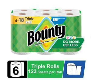 Bounty Paper Towels Select-a-Size, 6 Triple Rolls Bounty Paper Towels Select-a-Size, 6 Triple Rolls
