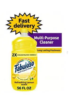 Fabuloso 2X All Purpose Cleaner, No Rinse Floor Cleaner, Refreshing Lemon Scent, 56 fl oz Fabuloso 2X All Purpose Cleaner, No Rinse Floor Cleaner, Refreshing Lemon Scent, 56 fl oz