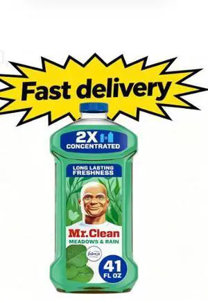 Mr. Clean 2X Concentrated Multi Surface, All Purpose Cleaner, Febreze Meadows & Rain Scent, 41 fl oz Mr. Clean 2X Concentrated Multi Surface, All Purpose Cleaner, Febreze Meadows & Rain Scent, 41 fl oz