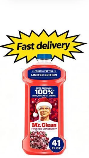 Mr. Clean All Purpose Cleaner, Floor Cleaner, Mop Soap, Cleaning Liquid, Frosted Cranberry, 41 fl oz Mr. Clean All Purpose Cleaner, Floor Cleaner, Mop Soap, Cleaning Liquid, Frosted Cranberry, 41 fl oz