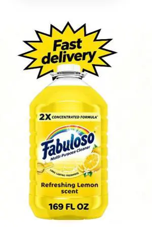 Fabuloso 2X Multi-Purpose Cleaner, No Rinse Floor Cleaner, Refreshing Lemon Scent, 169 fl oz Fabuloso 2X Multi-Purpose Cleaner, No Rinse Floor Cleaner, Refreshing Lemon Scent, 169 fl oz