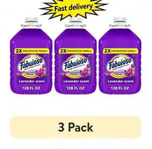 (3 pack) Fabuloso 2X Multi-Purpose Cleaner, No Rinse Floor Cleaner, Lavender Scent, 128 fl oz (3 pack) Fabuloso 2X Multi-Purpose Cleaner, No Rinse Floor Cleaner, Lavender Scent, 128 fl oz