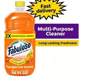 Fabuloso 2X Multi-Purpose Cleaner, No Rinse Floor Cleaner, Tangerine Scent, 56 fl oz Fabuloso 2X Multi-Purpose Cleaner, No Rinse Floor Cleaner, Tangerine Scent, 56 fl oz