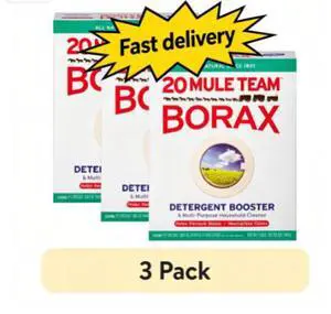 (3 pack) 20 Mule Team All Natural Borax Laundry Detergent Booster & Multi-Purpose Household Cleaner, 65 Ounce (3 pack) 20 Mule Team All Natural Borax Laundry Detergent Booster & Multi-Purpose Household Cleaner, 65 Ounce