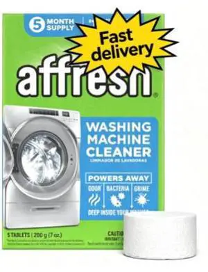 Affresh Washing Machine Cleaner, Helps Power Away Odor Causing Bacteria & Grime Deep Inside Pump, Valve & Hoses, 5 Time Release Tablets, 5 Month Supply Affresh Washing Machine Cleaner, Helps Power Away Odor Causing Bacteria & Grime Deep Inside Pump, Valve & Hoses, 5 Time Release Tablets, 5 Month Supply