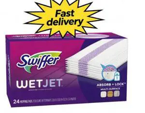 Swiffer Wet Jet Mop Cleaning Pads Refill, Floor Cleaner for Mopping Wood, Laminate, Tile, 24 Count Swiffer Wet Jet Mop Cleaning Pads Refill, Floor Cleaner for Mopping Wood, Laminate, Tile, 24 Count