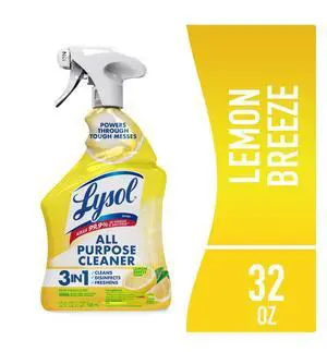 Lysol® All Purpose Cleaner Sanitizing and Disinfecting Spray Lemon Breeze Scent, 32 oz, Bottle Lysol® All Purpose Cleaner Sanitizing and Disinfecting Spray Lemon Breeze Scent, 32 oz, Bottle