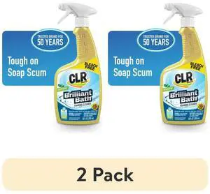(2 pack) CLR Brilliant Bath Foaming Multi-Surface Cleaner, Fresh Scent, EPA Safer Choice, 26 fl oz (2 pack) CLR Brilliant Bath Foaming Multi-Surface Cleaner, Fresh Scent, EPA Safer Choice, 26 fl oz
