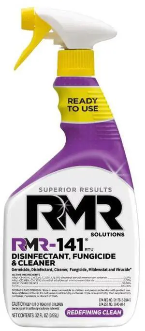 RMR-141 Disinfectant Spray Cleaner, Kill Mold, Bacteria, & Viruses, 32 Fl Oz RMR-141 Disinfectant Spray Cleaner, Kill Mold, Bacteria, & Viruses, 32 Fl Oz