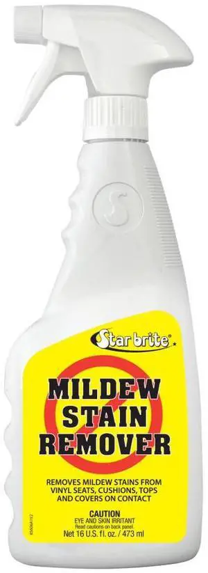 STAR BRITE Mildew Stain Remover + Cleaner for Boats, RVs, & Homes - 16 OZ (085606N) STAR BRITE Mildew Stain Remover + Cleaner for Boats, RVs, & Homes - 16 OZ (085606N)
