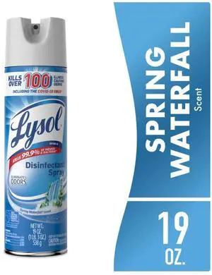Lysol Disinfectant Spray, Sanitizing and Antibacterial Spray, Deodorizer, Spring Waterfall, 19 oz Lysol Disinfectant Spray, Sanitizing and Antibacterial Spray, Deodorizer, Spring Waterfall, 19 oz