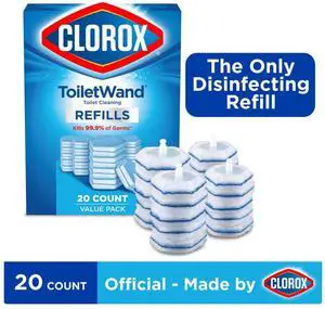 Clorox ToiletWand Toilet Cleaning Refills, Disinfecting Scrubbing Pads, 20 Count Clorox ToiletWand Toilet Cleaning Refills, Disinfecting Scrubbing Pads, 20 Count