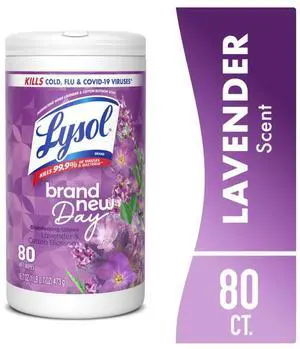 Lysol Disinfecting Wipes, All Purpose Cleaner, Multi Surface Antibacterial Cleaning Wipes, Cleaning Supplies, Lavender & Cotton Blossom Scent, 80 Count Lysol Disinfecting Wipes, All Purpose Cleaner, Multi Surface Antibacterial Cleaning Wipes, Cleaning Supplies, Lavender & Cotton Blossom Scent, 80 Count