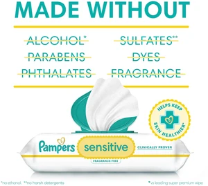 (2 pack) Pampers Sensitive Baby Wipes Unscented, 1-Pack, 56 Total Count (Select for More Options) (2 pack) Pampers Sensitive Baby Wipes Unscented, 1-Pack, 56 Total Count (Select for More Options)