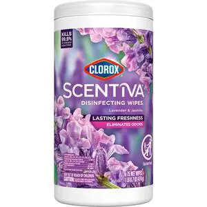 Clorox Scentiva Disinfecting Wipes, Lavender and Jasmine, 75 Count Clorox Scentiva Disinfecting Wipes, Lavender and Jasmine, 75 Count