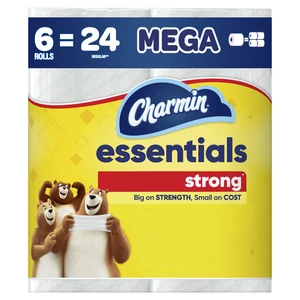 Charmin Essentials Strong Toilet Paper 6 Mega Rolls, 429 Sheets Per Roll Charmin Essentials Strong Toilet Paper 6 Mega Rolls, 429 Sheets Per Roll