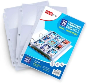RUBEX 9-Pocket Card Sleeves, 30 Pages, Holds 270 Cards, Top-Loading RUBEX 9-Pocket Card Sleeves, 30 Pages, Holds 270 Cards, Top-Loading