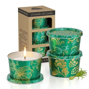 Citronella Candles - 3 Pack 2.2oz Travel Size Natural Soy Wax, Shatterproof Tins, 30-Hour Burn Time for Outdoor Patio, Camping, Fishing, Backyard Party & Deck Dcor Citronella Candles - 3 Pack 2.2oz Travel Size Natural Soy Wax, Shatterproof Tins, 30-Hour Burn Time for Outdoor Patio, Camping, Fishing, Backyard Party & Deck Dcor