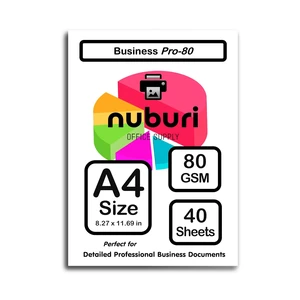 Nuburi A4 Size Printer Paper 80gsm 21lb 40 Sheets Nuburi A4 Size Printer Paper 80gsm 21lb 40 Sheets