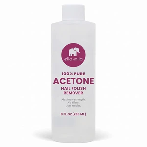 Ella+Mila 100% Pure Acetone Nail Polish Remover, Acrylic & Gel, 8 Fl Oz Ella+Mila 100% Pure Acetone Nail Polish Remover, Acrylic & Gel, 8 Fl Oz