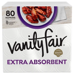 Vanity Fair Extra Absorbent Premium Paper Napkins, 80 Count Vanity Fair Extra Absorbent Premium Paper Napkins, 80 Count