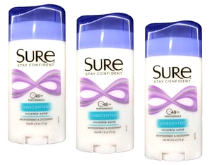 Sure Deodorant Invisible Solid Unscented 2.6oz (Pack of 3) Sure Deodorant Invisible Solid Unscented 2.6oz (Pack of 3)