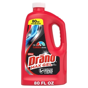 Drano Max Gel Drain Clog Remover & Cleaner, Safe for All Pipes/Septic, 80oz Drano Max Gel Drain Clog Remover & Cleaner, Safe for All Pipes/Septic, 80oz