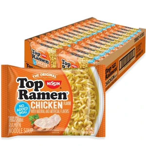 Nissin Top Ramen Noodle Soup Chicken 3oz Pack of 24 Nissin Top Ramen Noodle Soup Chicken 3oz Pack of 24