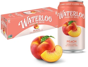 Waterloo Sparkling Water Peach 12 fl oz Cans (Pack of 12) Waterloo Sparkling Water Peach 12 fl oz Cans (Pack of 12)